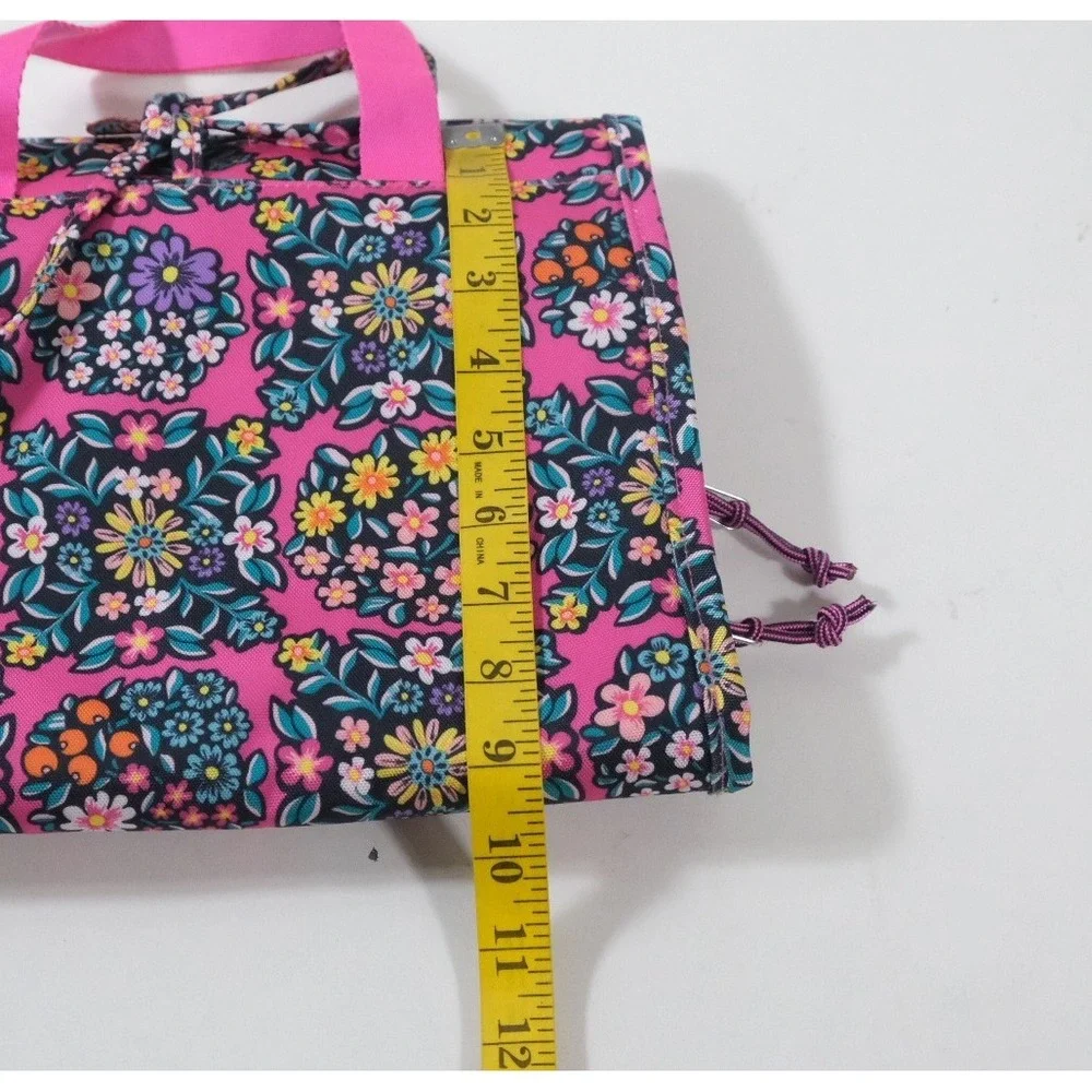 Vera Bradley Hanging Organizer Women OS Pink Floral Travel Makeup Toiletry Bag